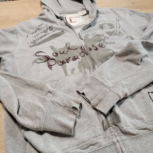 Triple Five Soul Size Large Zip Up Hoodie Jacket Paradise Embroidered Skater Y2K - Picture 8 of 11